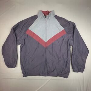 VTG Ashford Sport Jacket Mens L Blue Blokecore Streetwear Y2K Colorblock
